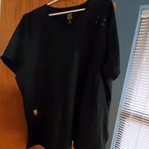 2x wonder wink scrub top navy blue